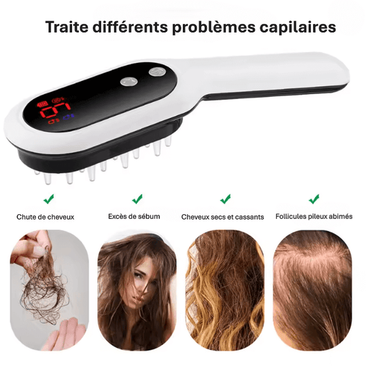 Brosse LED JejuVelvet™ – Soins Cheveux, Hydratation et Massage